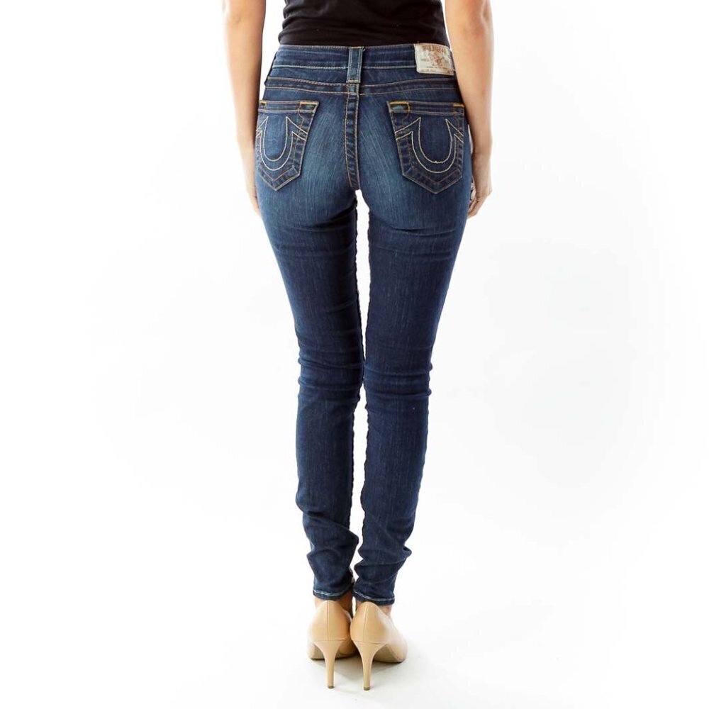 True Religion Brand Jeans Blue Skinny Jeans - Picture 2 of 6